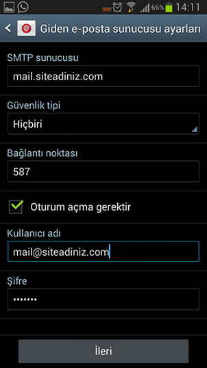 iOS ve Android İçin POP3 Mail Kurulumu